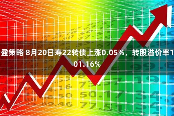 盈策略 8月20日寿22转债上涨0.05%，转股溢价率101.16%